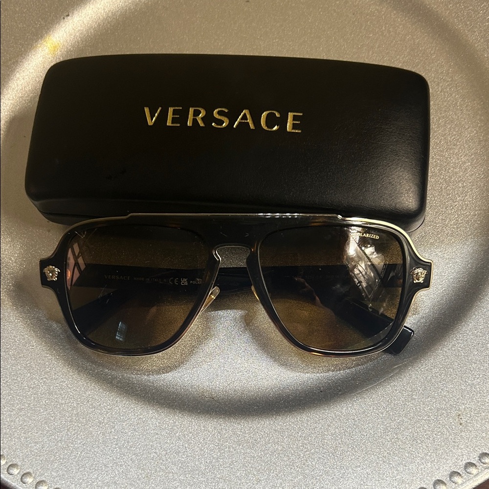 Versace Black and Gold Sunglasses (Floor pricing)